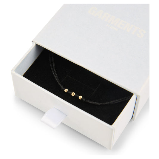 OKRO 14K GOLD BEAD BRACELET - BLACK